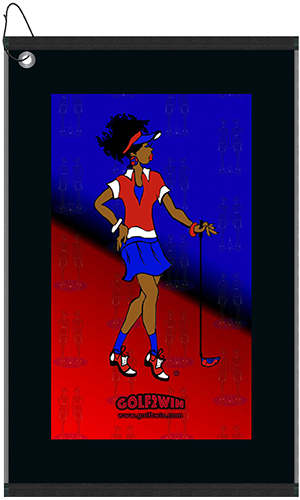 Lady with Club - Red, White, and Blue